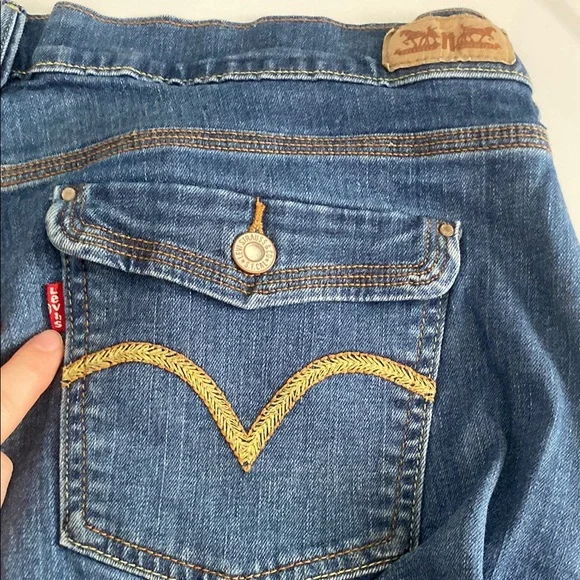 Blue Denim Shorts with Back Pockets - Picture 2 of 5